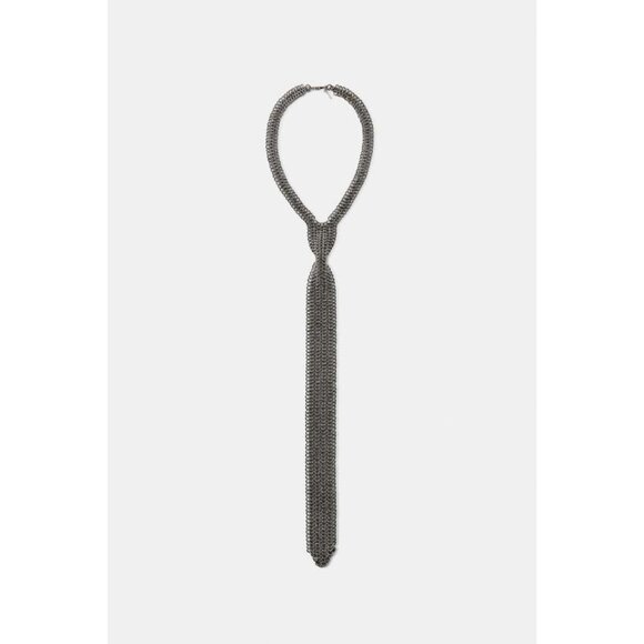 ZARA METAL TIE NECKLACE - Picture 3 of 4